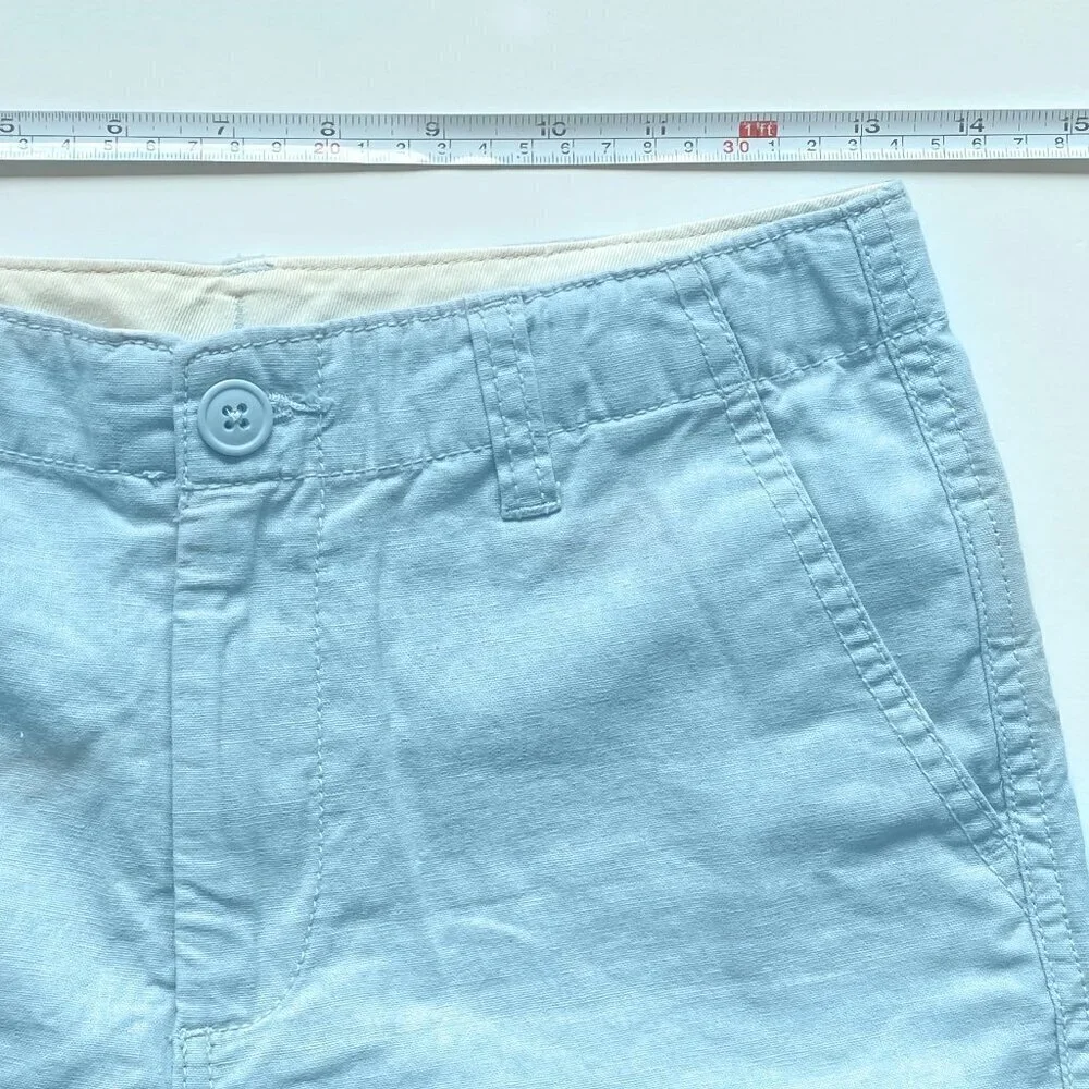 NWOT Gap Boys Light Blue Linen Blend Shorts 14